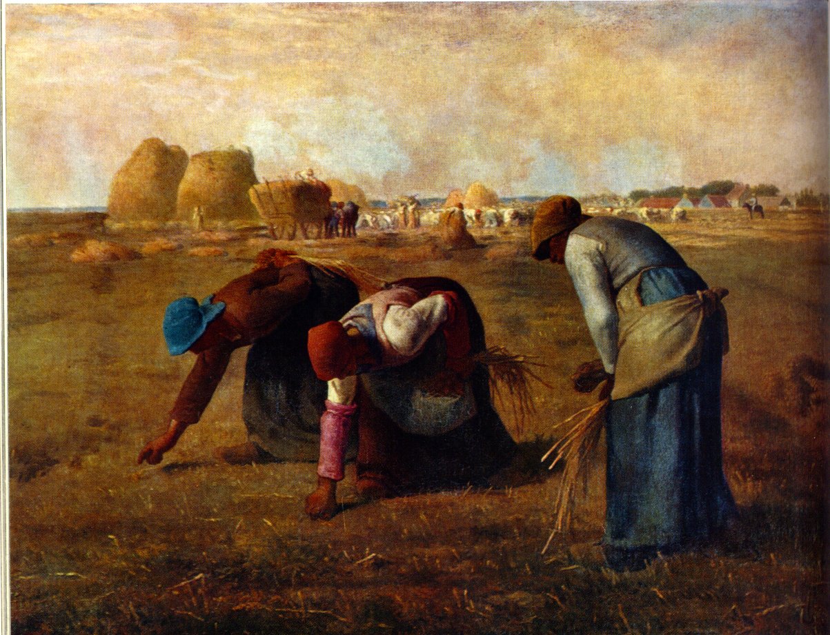 Jean-FrancĚ§ois Millet, ZbierajaĚ¨ce kĹ‚osy, 1857