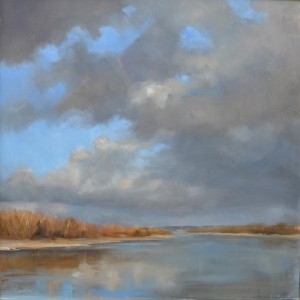 Chmury, olej, płótno, 80x80 cm, 2013